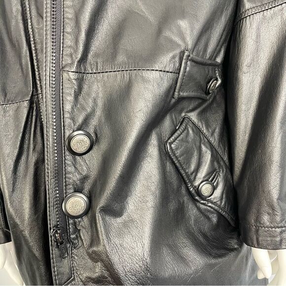 Vintage 80s Danier Long Leather Coat - Picture 12 of 16